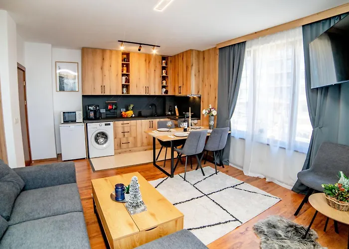 公寓 Pirin Skilift - Cozy & Modern App In Bansko, 100 M To The Gondola *